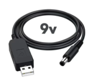 Кабель питания USB для роутера от повербанка с 5.5V до 9 V