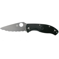 Нож Spyderco Tenacious Black Blade FRN серрейтор (C122SBBK)