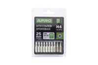 Бита Apro - H4 x 25 мм хром (10 шт.) 1 шт.