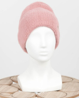 Жіноча зимова рожева шапка
