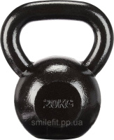Гиря чавунна Toorx 20 кг з гумовою підставкою Black (KGV-20)