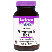 Витамин E 400 МЕ, Vitamin E, Bluebonnet Nutrition, 100 желатиновых капсул