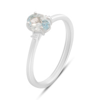 Серебряное кольцо CatalogSilver с натуральным топазом 0.98ct, вес изделия 1,81 гр (2188339) 17.5 размер