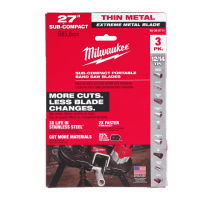 Полотно для стрічкових пил Bi-Metal PREMIUM MILWAUKEE, 687,57х2,1/1,8мм, (4-8мм товщина стінки), (3шт)