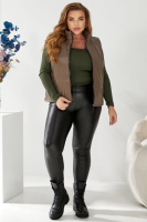 Жилет жіночий демісезонний екошкіра, колір коричневий, 257R65