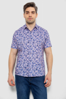Сорочка чоловіча з принтом, колір бузковий, 186R7341-1