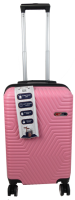 Мала пластикова валіза на колесах 45L GD Polo блідо-рожева