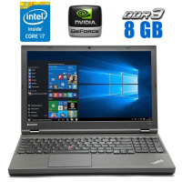 Ноутбук Lenovo ThinkPad T540p / 15.6« (1920x1080) TN / Intel Core i7-4810MQ (4 (8) ядра по 2.8 - 3.8 GHz) / 8 GB DDR3 / 256 GB SSD / nVidia GeForce