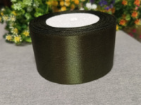 Атласная лента/ 5 см/ 23 метра/ хаки