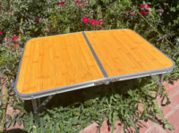 Стол раскладной алюминиевый для пикника усиленный туристический (AND844-846) Коричневый