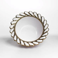 Тарілка глибока Tiffany порцелянова 25.5 см сервірувальна ML2006