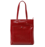 Червона стильна шкіряна сумка довгі ручки 7GR3-9029R