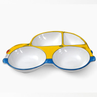 Тарелка детская на 5 секций Машинка 14120 27.5х19 см желтая