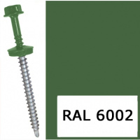 Саморіз для кріплення листового металу RAL 6002 (листяно-зелений) 4,8*35 мм