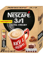 Напій кавовий Nescafe 3-в-1 Ultra Creamy розчинний у стіках 20 шт х 13 г