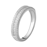 Серебряное кольцо CatalogSilver с фианитами, вес изделия 2,5 гр (2067528) 16.5 размер