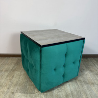Пуф-трансформер 5в1 Остин-4 со столиком велюр изумрудный/дуб платиновый 8-2-9005
