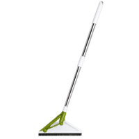 Швабра треугольная с металлической ручкой и резиновой кромкой для плитки, ламината, линолеума, влажной уборки HP-35015-38