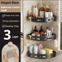 Настенная  угловая полка для ванной комнаты Corner 33603 - 3 шт