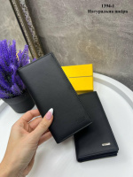 Натуральна шкіра. Стильний, великий, чоловічий гаманець-купюрник - 18,5х9,5 см (1394-1)