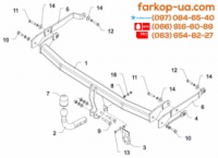 Тягово-сцепное устройство (фаркоп) Renault Scenic II (2003-2009)