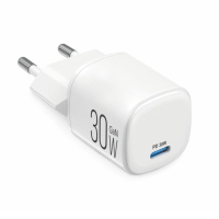Мережевий зарядний пристрій Brevia ePowerGaN PD30W USB-C білий