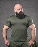 Тактична футболка для відведення поту odin вселенна олива ДЛ6543