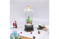 Новорічний нічник «Свічка зі сніговиком» AT-D10S