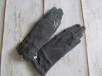 Тёплый женские перчатки для сенсорных экранов темно-серый