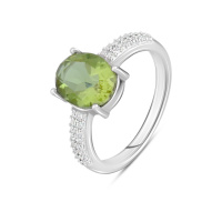 Серебряное кольцо CatalogSilver с Султанит султанитом, вес изделия 3,19 гр (1937679) 17.5 размер