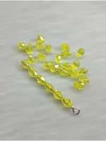 Хрустальные бусины «капля» Размер-  4*6 мм. Цвет - желтый. Цена указана за 1 шт