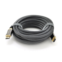 Кабель VEGGIEG HX-5 HDMI-HDMI 2K * 4K, 5.0m, v2,0, OD-7.0mm, круглый, оплетка, Black, коннектор Black-Gold, Пакет