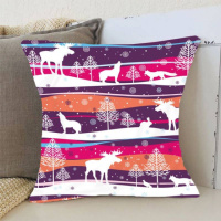 Подушка 3D новогодняя Новогодние олени 3179_E 15375 50х50 см
