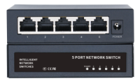 Коммутатор Merlion MG1005 5 портов Ethernet 10/100/1000 Мбит/сек. метал, DC 5V 2A. Блок питания  в комплекте