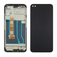 Дисплей для Realme 6 Pro с чёрным тачскрином и корпусной рамкой
