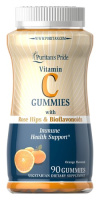 Puritan's Pride Vitamin C Gummies with Rose Hips & Bioflavonoids 90 жувальних цукерок