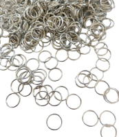 Соединительные колечки. Одинарные. Размер - 8 мм. Упаковка- 5 грамм.(прим.60 шт).  Цвет - сталь