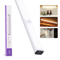 LED светильник 030-4 с аккумулятором, датчиком движения и освещенности 30 см 4W алюминиевый серебристый