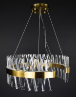 Люстра светодиодная подвесная LED светильник для квартиры на потолок лэд 27222 Латунь 40-170х60х60 см.