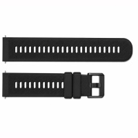 Ремінець для смарт годинника Modfit Base T2 Black, чорний силіконовий браслет, довжина 19.8 см