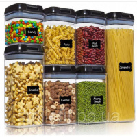 Набір контейнерів для їжі FOOD Storage Container Set на клямках із ущільнювачем із 7 предметів