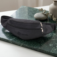 Текстильна поясна сумка для міста поїздок та щоденного використання FABRA 22580 Чорна