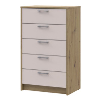 Комод Doros Ронди Дуб Артизан/Кашемир 5 ящиков 60х40х100 DRS-011784 (41516189)