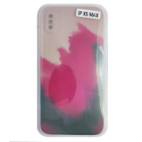 Чохол Silicone Water Print iPhone XS Max Mix Color Red