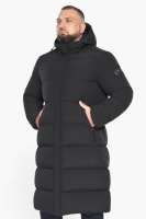 Куртка мужская зимняя Braggart длинная с капюшоном - 59900 чёрный цвет