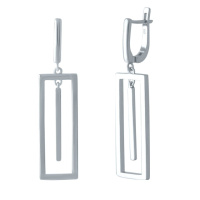 Срібні сережки Silver Breeze без каменів (1998540)