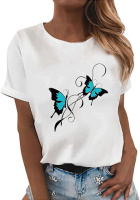 Жіноча блузка-футболка «Arial» оптом | Норма і батал| Розпродаж моделі Білий, 42-44