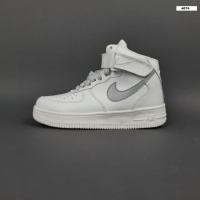 Nike Air Force 1 високі Білі з сірим