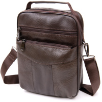 Сумка месенджер чоловічий вертикальний 720394 Коричневий