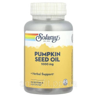 Олія насіння гарбуза, 1000 мг, Pumpkin Seed Oil, Solaray, 90 гелевих капсул
